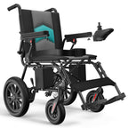 Mobivon Foldable Electric Wheelchair for Adults, Lightweight Carbon Fiber Power Chair with Dual Motor, All-Terrain Design