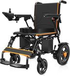 Mobivon Foldable Electric Wheelchair with Dual Motor, 15-Mile Range, Lead-Acid Battery, 350 lb Capacity – Portable Mobility Chair for Adults