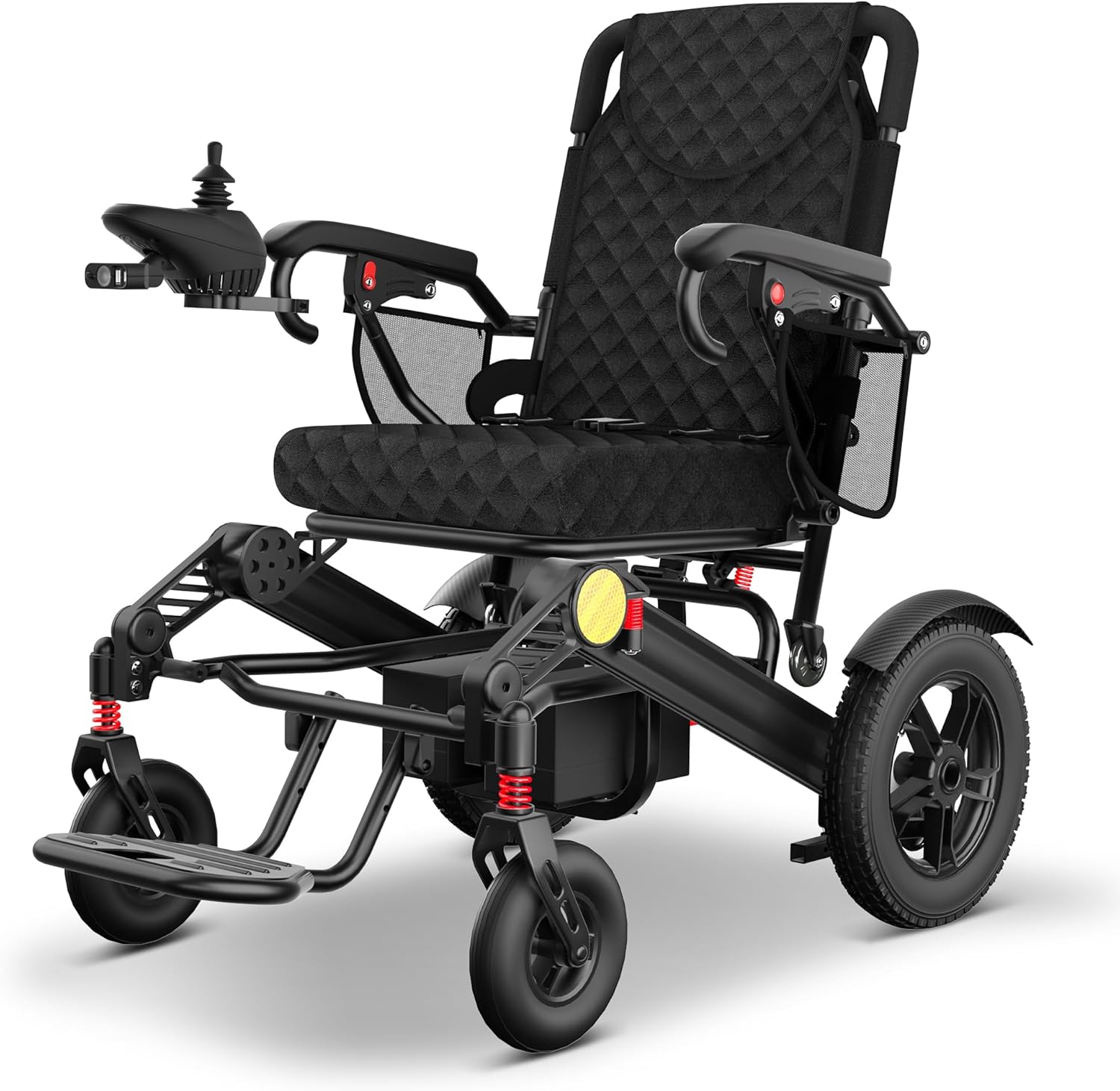 Mobivon Foldable Electric Wheelchair with Dual Motor, 30-Mile Range, 350 lb Capacity, 2-Year Warranty – Portable Mobility Aid for Adults
